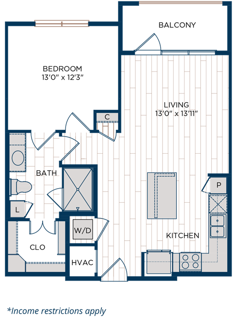 Aura Thirty2 A6 Affordable Unit Floor Plan